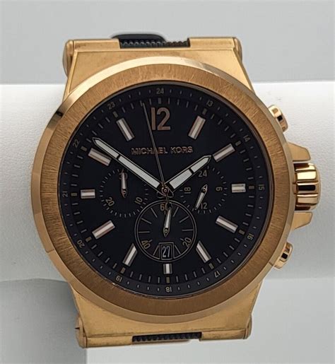 michael kors mens mk8184 leman black &|More.